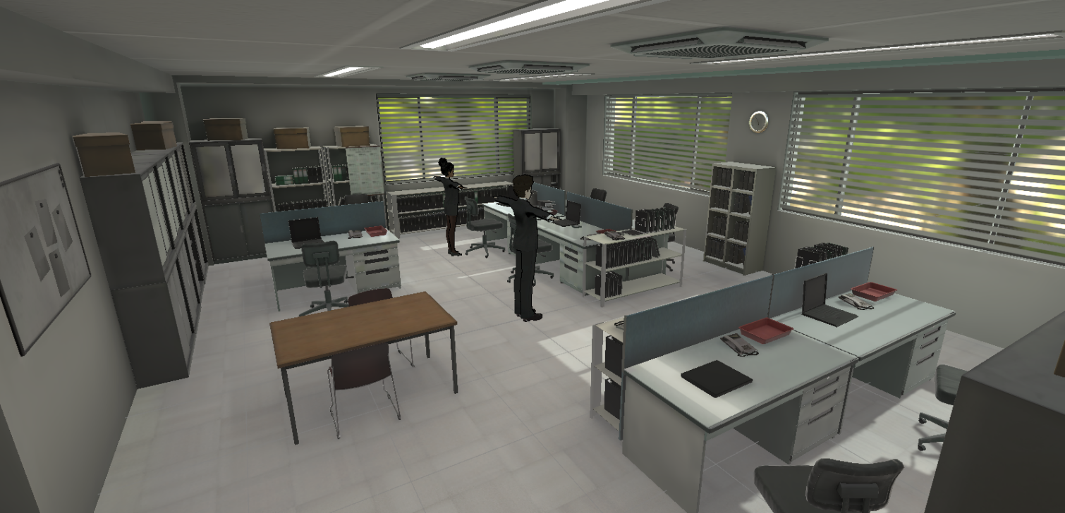 A overview picture of Japanese Office's environment.