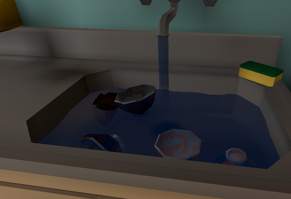 Dirty dishes in a sink